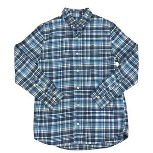 VINEYARD VINES Whale Shirt Boys Flannel Button Down M 12-14 NWOT